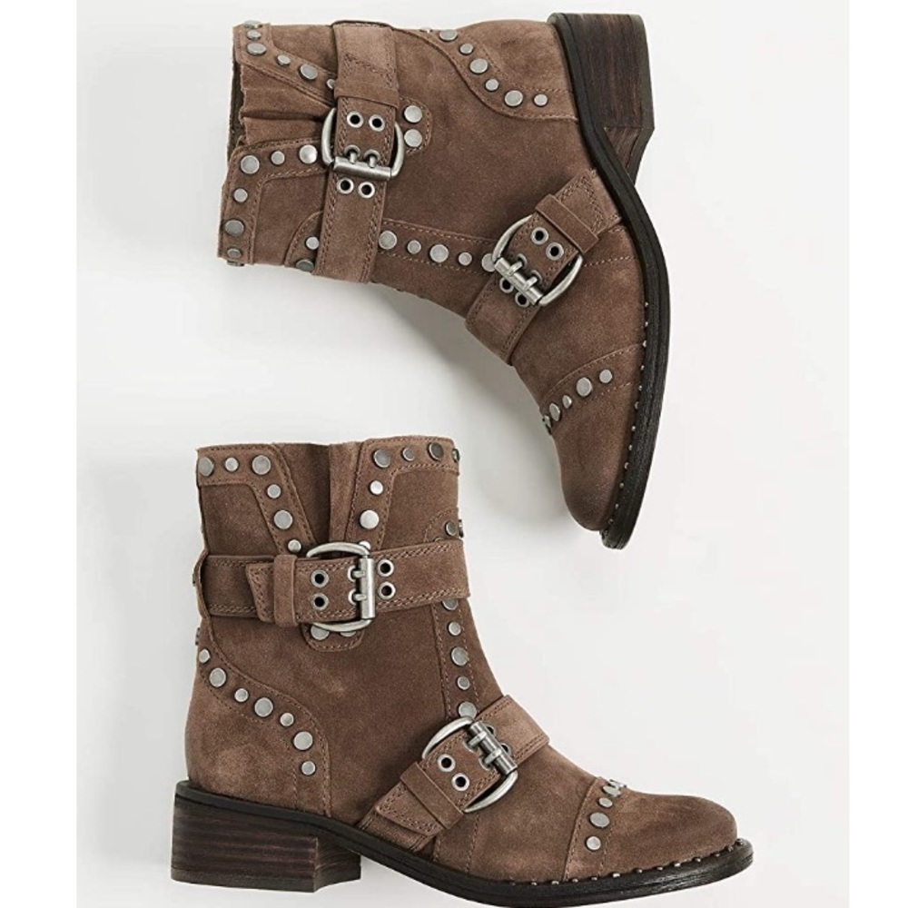Sam Edelman Brown Drea Motorcycle Bootie Sz 7.5